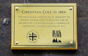 plaque for Christian Cole in Logic Lane