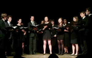 Univ Choir on stage in Florence 