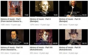 Button link to website History of Music YouTube Channel