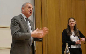 Sir Ivor Crewe and Professor Daphne Koller at the Univ Access Lecture 2014