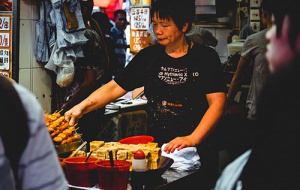 Street food vendor in Hong Kong 