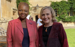 Valerie Amos and Hillary Clinton in Main Quad