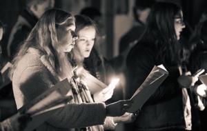 Singers at the carolling evening