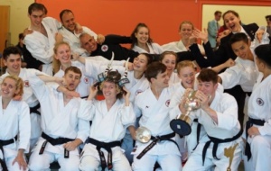 Jess with the karate team