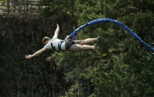 Christopher bungee jumping
