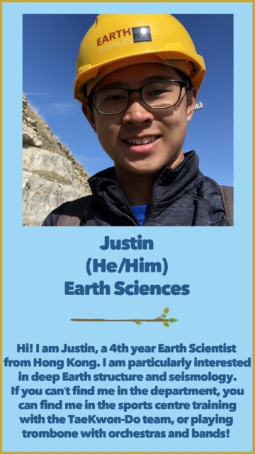 Justin (He/Him) Earth Sciences