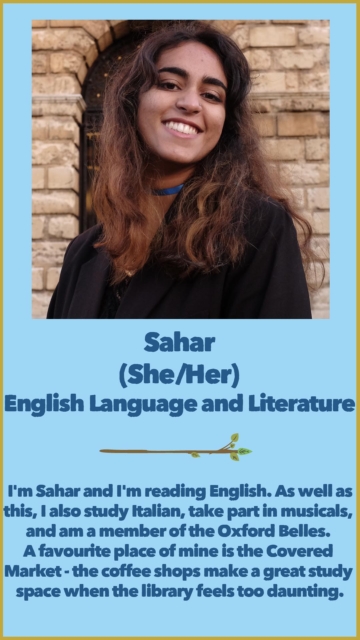 Sahar (She/Her) English Language and Literature