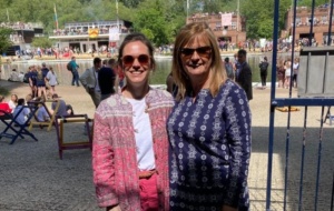 Tess with Julie Boyle at Summer Eights