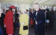 Lord Butler introduces Jane Vicat, then Assistant College Secretary, to the Queen.