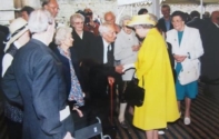 Lord Butler introduces Jane Vicat, then Assistant College Secretary, to the Queen.