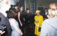 The Queen meets some students in the JCR.