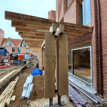 Pergola in place at Univ North