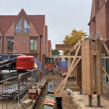 Pergola in place at Univ North