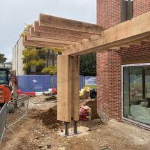 Pergola in place at Univ North