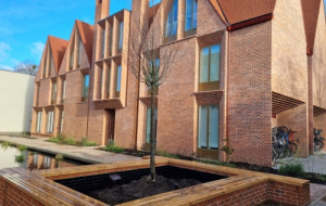 Pergola in place at Univ North - Katsura Tree