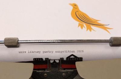 Univ Library Poetry Competition 2026 - photo of typewriter