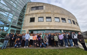 Strings and Cosmology meeting, Annecy - A group of attendees standing outside the Theoretical Physics Laboratory of Annecy (LAPth)