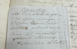 Archival research in the US - Ben Willis - A recipe for walnut brittle