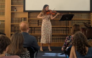 Lucy Baker playing the viola