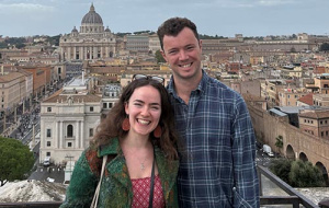 Mati Warner and husband Patrick in Rome